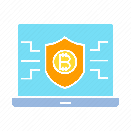 Bitcoin, blockchain, crypto, encryption, laptop, security, shield icon - Download on Iconfinder