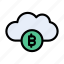 cloud, money, currency, online, bitcoin 