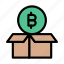 package, currency, box, crypto, bitcoin 