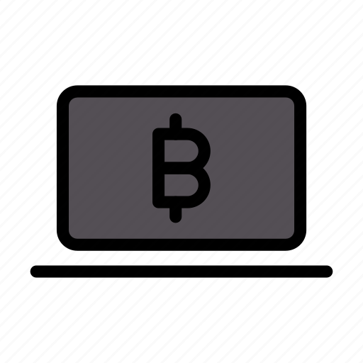 Currency, crypto, online, bitcoin, laptop icon - Download on Iconfinder