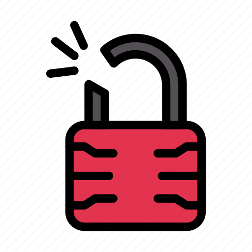 Lock, padlock, security, broken, protection icon - Download on Iconfinder