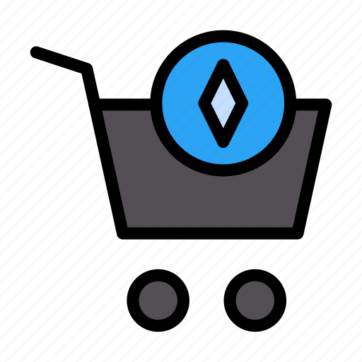 Shopping, trolley, currency, cart, ethereum icon - Download on Iconfinder