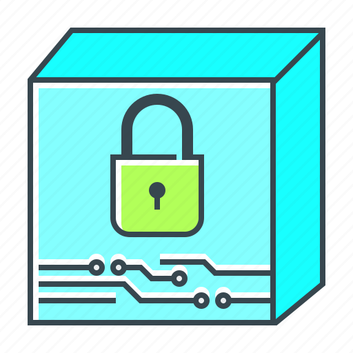 Blockchain, box, encrypted, lock, secure, locked, security icon - Download on Iconfinder