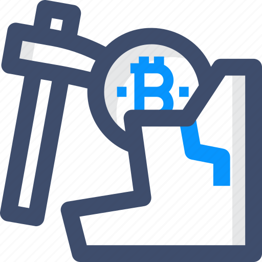 Bitcoin, coin mining, digital currency, mining icon - Download on Iconfinder