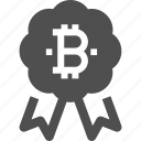 award, bitcoin, cryptocurrency, reward