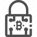 bitcoin, cryptocurrency, digital lock, encryption, security