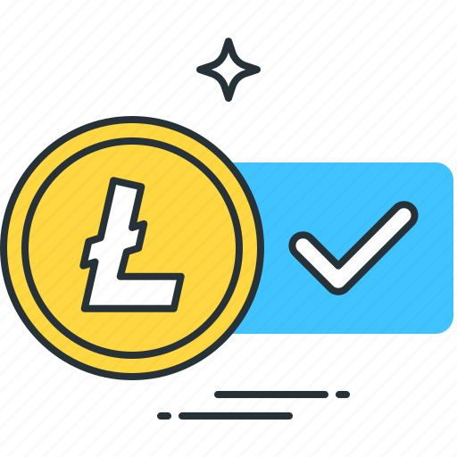 Accepted, here, litecoin, altcoin, approved, checkmark, success icon - Download on Iconfinder