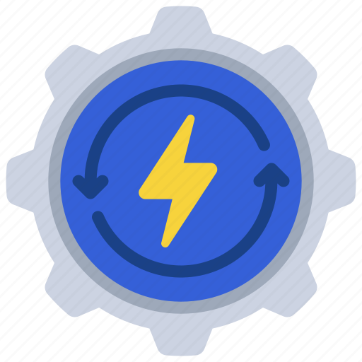 Energy, efficiency, cog, gear, power icon - Download on Iconfinder