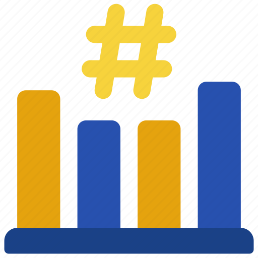 Hash, rate, hashtag, bar, chart icon - Download on Iconfinder