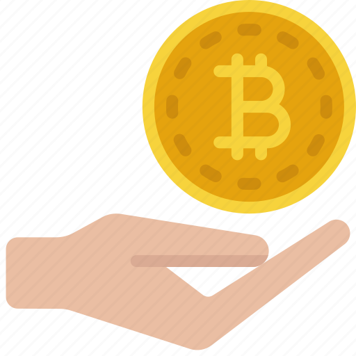 Spend, bitcoin, cryptocurrency, crypto, hand icon - Download on Iconfinder