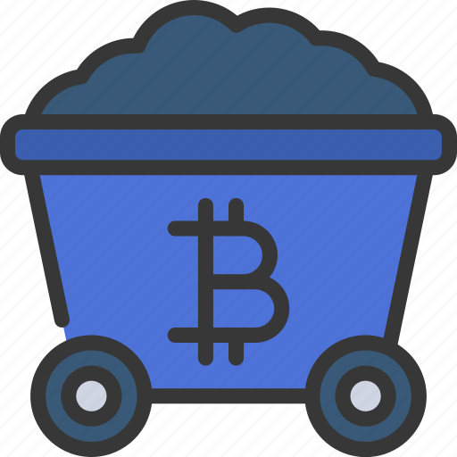 Bitcoin, mining, cart, cryptocurrency, crypto icon - Download on Iconfinder