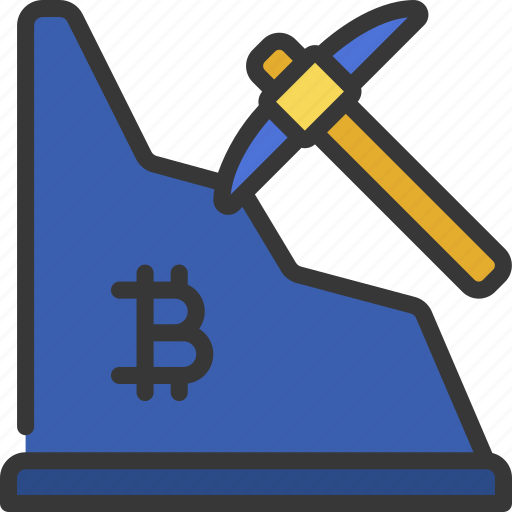 Bitcoin, mining, miner, cryptocurrency, pickaxe icon - Download on Iconfinder