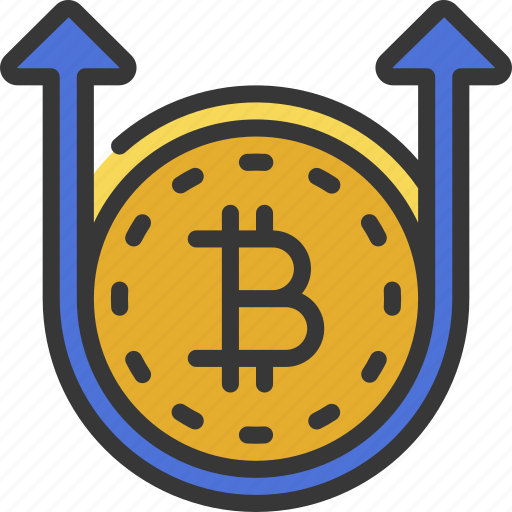 Bitcoin, update, increase, cryptocurrency, crypto icon - Download on Iconfinder