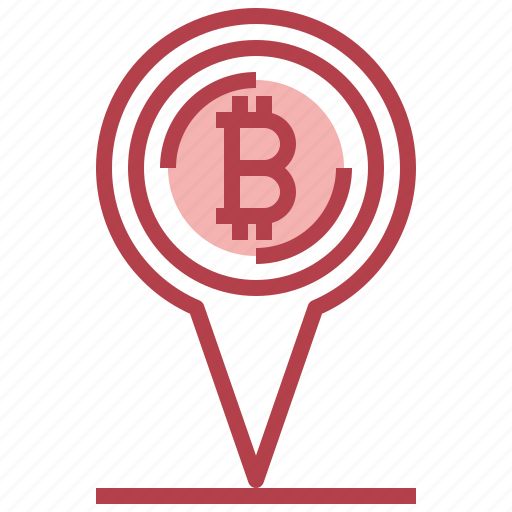 Accepted, bitcoin, cash, currency, here, location, money icon - Download on Iconfinder