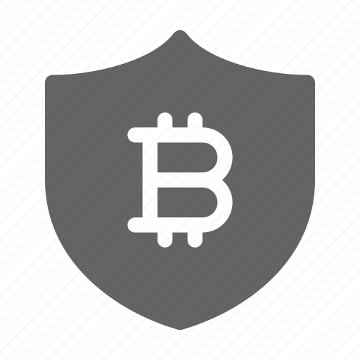 Bitcoin, cryptocurrency, shield icon - Download on Iconfinder