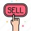 sell, shopping, button, ecommerce 