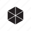 box, cube, 3d, hexagonal 