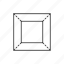 box, cube, square, front, transparent, logistics, package 