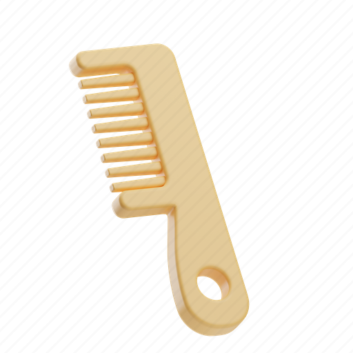 Brush, hair comb, barber, hairbrush, grooming, beauty cosmetics, makeup 3D illustration - Download on Iconfinder