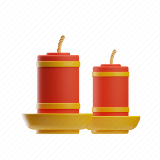 Chinese red firecrackers, firecrackers, fireworks, celebration, fire, chinese new year, cny 3D illustration - Download on Iconfinder
