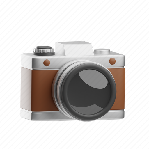 Camera, photo, photography, image, picture, electronic appliances, home appliances 3D illustration - Download on Iconfinder