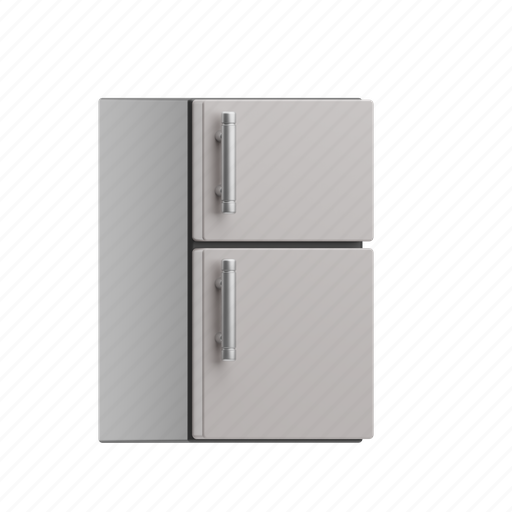 Refrigerator, fridge, freezer, cooler, food saver, electronic appliances, home appliances 3D illustration - Download on Iconfinder
