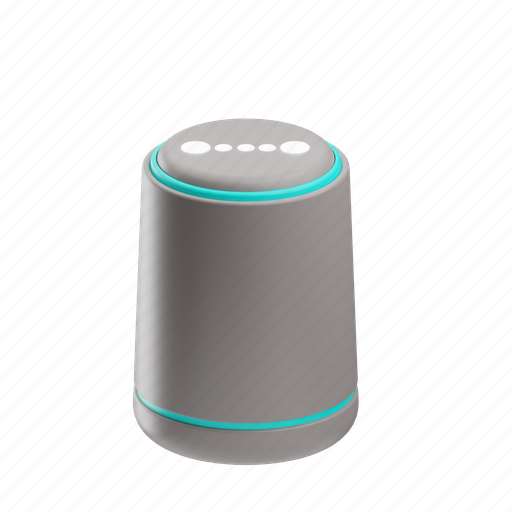 Smart speaker, assistant, audio, sound, device, electronic appliances, home appliances 3D illustration - Download on Iconfinder