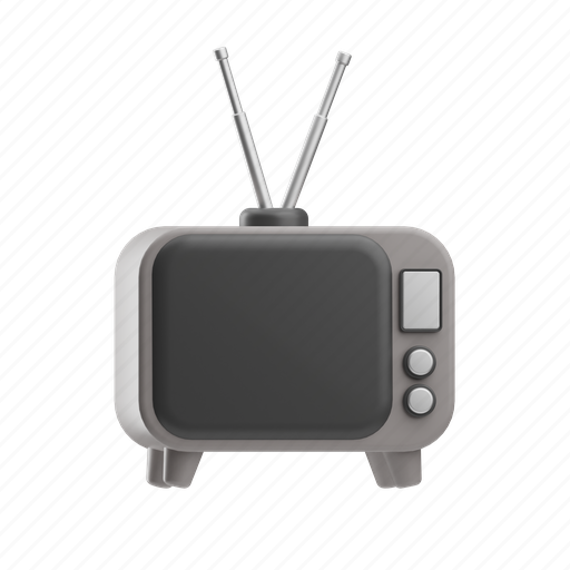 Television, old, vintage, tv, monitor, electronic appliances, home appliances 3D illustration - Download on Iconfinder