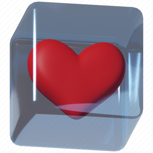 Love in ice, freeze, cold, love, heart, dating, valentine 3D illustration - Download on Iconfinder