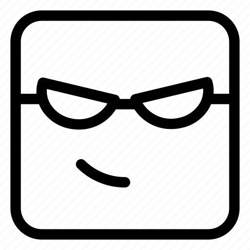 Cool, cube, emoji, emoticon, face, smiley icon - Download on Iconfinder
