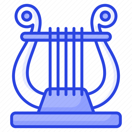 Harp, musical, instrument, percussion, lyre, zither, apollo icon - Download on Iconfinder