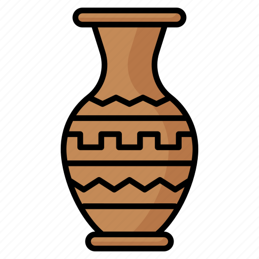 Vase, traditional, utensil, pottery, vassal, ceramics, flowerpot icon - Download on Iconfinder