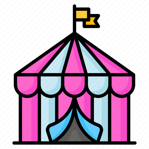 Circus, tent, entertainment, festival, carnival, camp, canopy icon - Download on Iconfinder