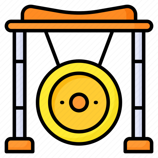 Gong, chinese, traditional, bell, historical, instrument, sound icon - Download on Iconfinder