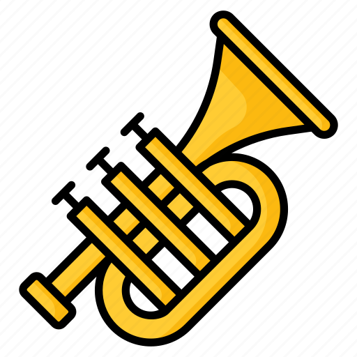 Trumpet, music, instrument, cornet, sound, clarion, brass icon - Download on Iconfinder