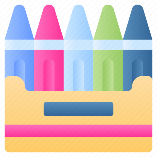 Crayon, color, pencils, wax, drawing, stationery, supplies icon - Download on Iconfinder