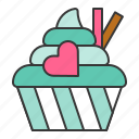 bakery, cake, cupcake, dessert, food, mint, muffin, sweets