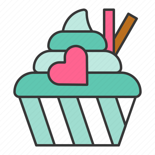 Bakery, cake, cupcake, dessert, food, mint, muffin icon - Download on Iconfinder