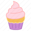 baking, cake, colour, cupcake, icing, pink, sweets