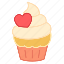 baking, cake, colour, cupcake, heart, love, sweets