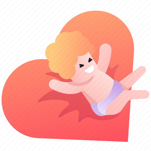 Cupid, heart, kid, lay back, love, rest, cute icon - Download on Iconfinder