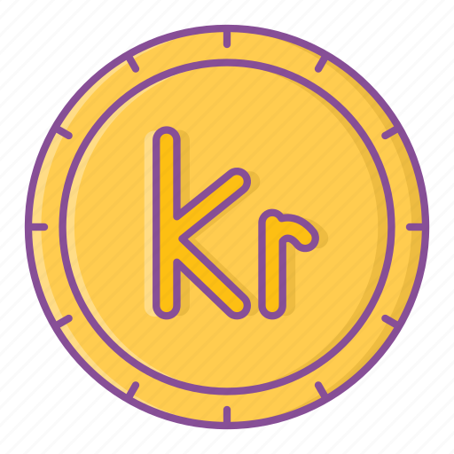 Krone, coin, currency, norway icon - Download on Iconfinder