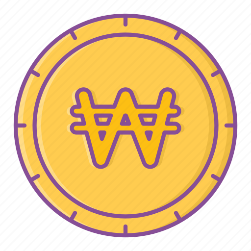 Won, currency, coin, exchange icon - Download on Iconfinder