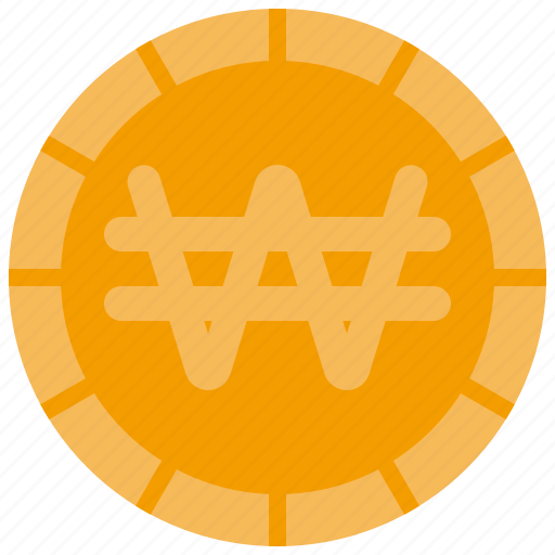Won, finance, coin, money, currency, coins, korea icon - Download on Iconfinder