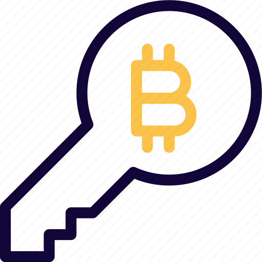 Bitcoin, key, cryptocurrency, lock icon - Download on Iconfinder
