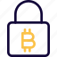 bitcoin, lock, cryptocurrency, secure 