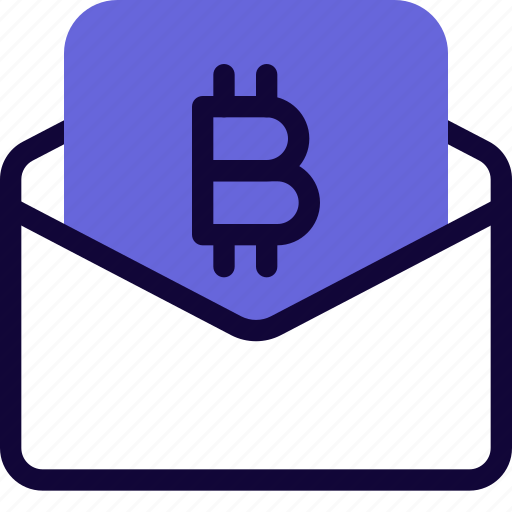 Bitcoin, mail, currency, letter icon - Download on Iconfinder