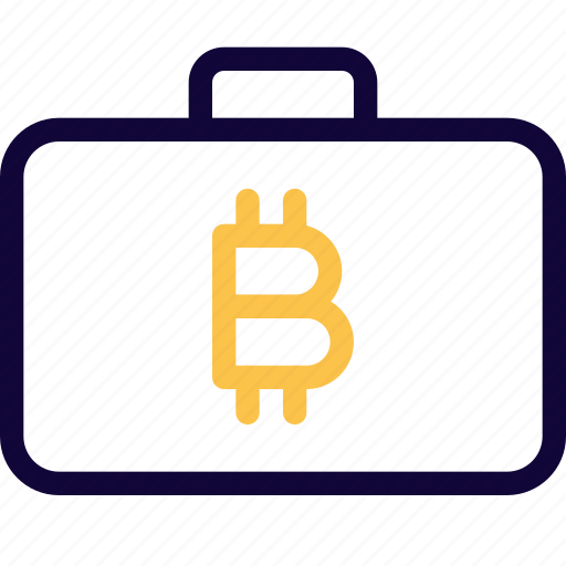 Bitcoin, suitcase, cryptocurrency, money icon - Download on Iconfinder