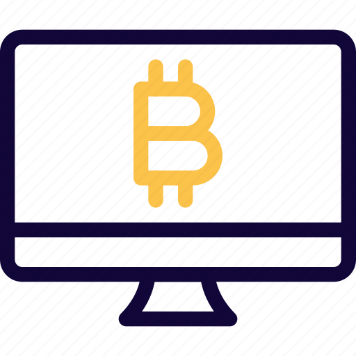 Desktop, bitcoin, currency, monitor icon - Download on Iconfinder