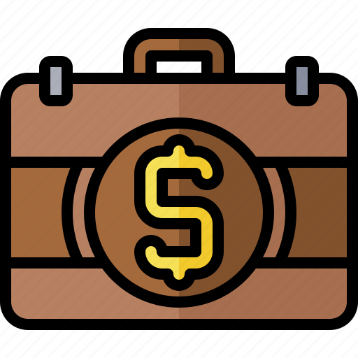 Dollar, briefcase, money, business, suitcase, office, finance icon - Download on Iconfinder